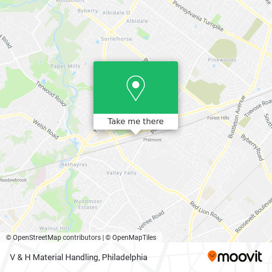 Mapa de V & H Material Handling