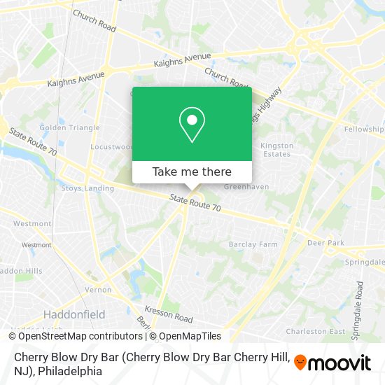Cherry Blow Dry Bar (Cherry Blow Dry Bar Cherry Hill, NJ) map
