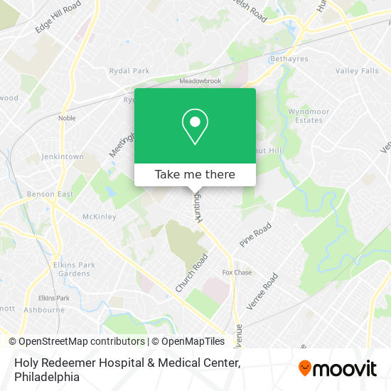 Holy Redeemer Hospital & Medical Center map