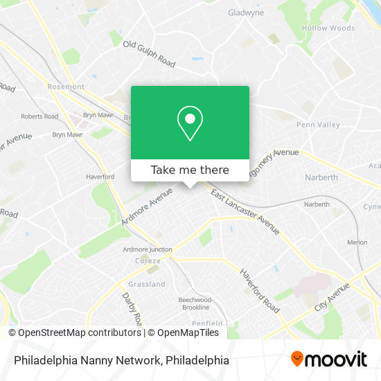 Philadelphia Nanny Network map