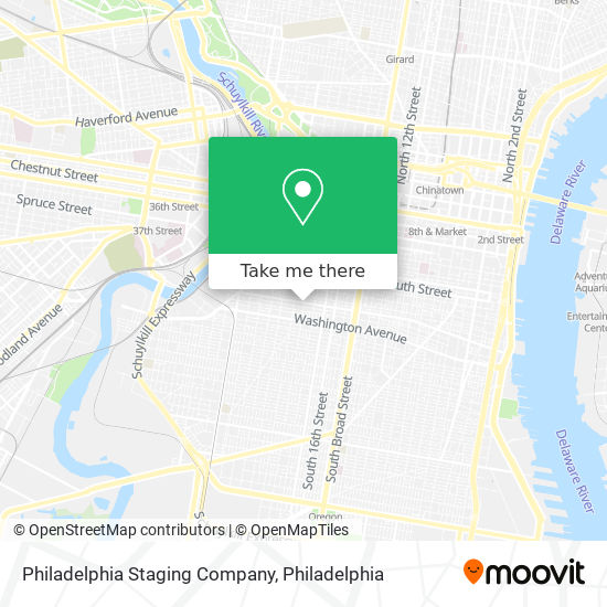 Mapa de Philadelphia Staging Company