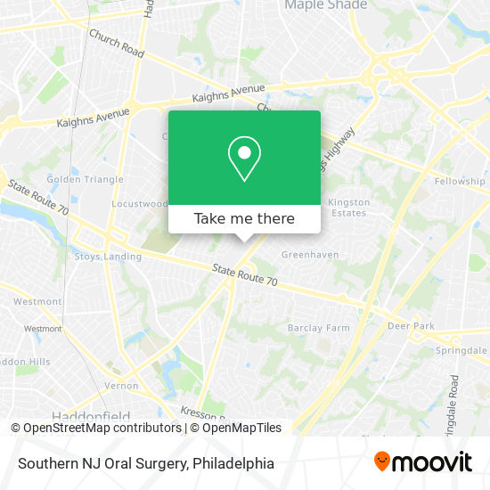 Southern NJ Oral Surgery map