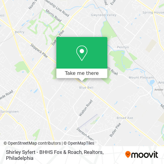Mapa de Shirley Syfert - BHHS Fox & Roach, Realtors