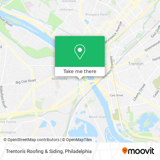 Trenton's Roofing & Siding map