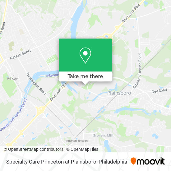 Mapa de Specialty Care Princeton at Plainsboro