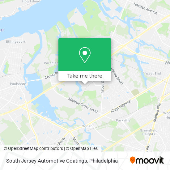 South Jersey Automotive Coatings map