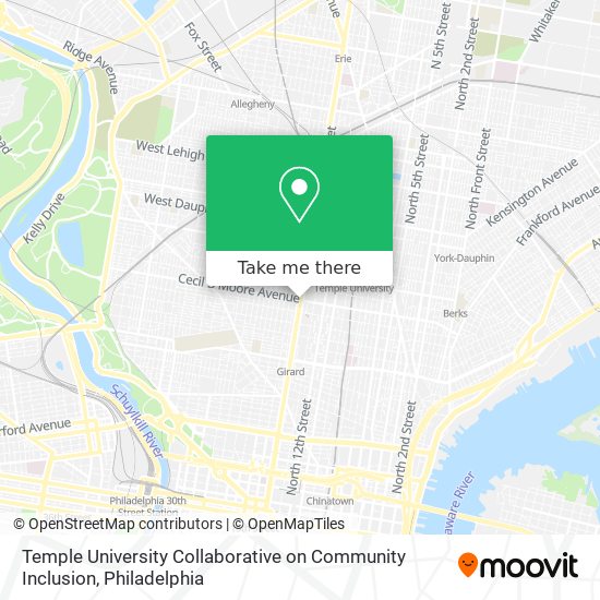 Temple University Collaborative on Community Inclusion map