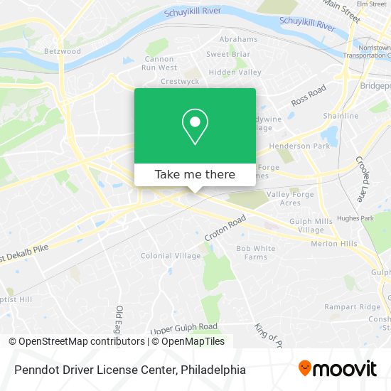 Mapa de Penndot Driver License Center