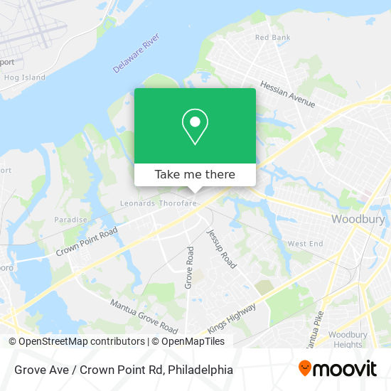 Mapa de Grove Ave / Crown Point Rd