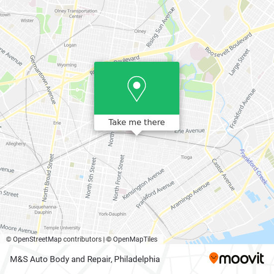 M&S Auto Body and Repair map