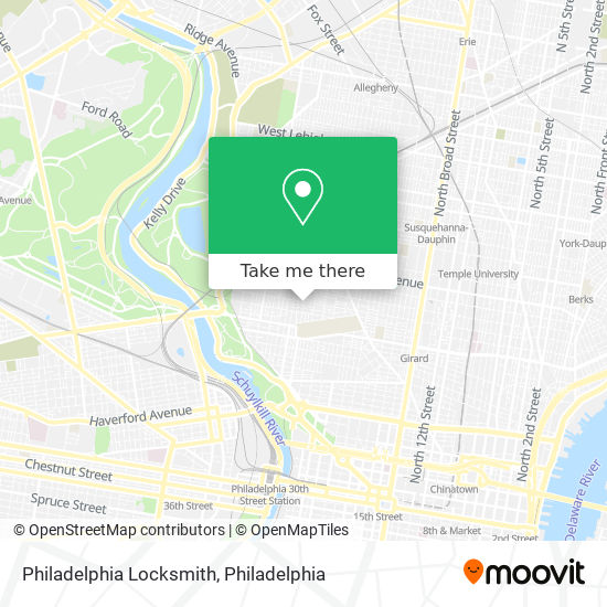 Philadelphia Locksmith map