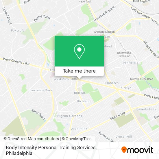 Body Intensity Personal Training Services map