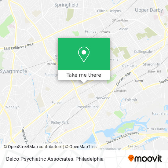 Delco Psychiatric Associates map