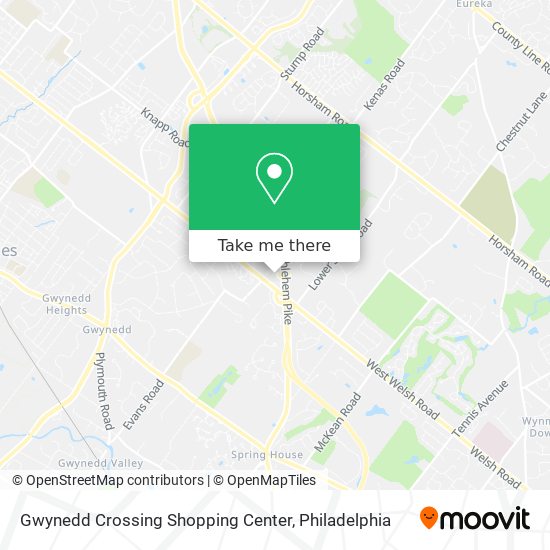 Gwynedd Crossing Shopping Center map
