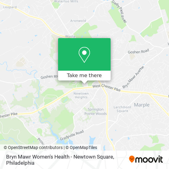 Bryn Mawr Women's Health - Newtown Square map