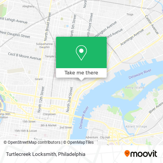 Turtlecreek Locksmith map