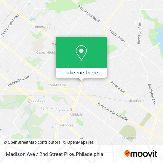 Mapa de Madison Ave / 2nd Street Pike