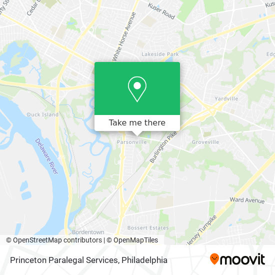 Mapa de Princeton Paralegal Services