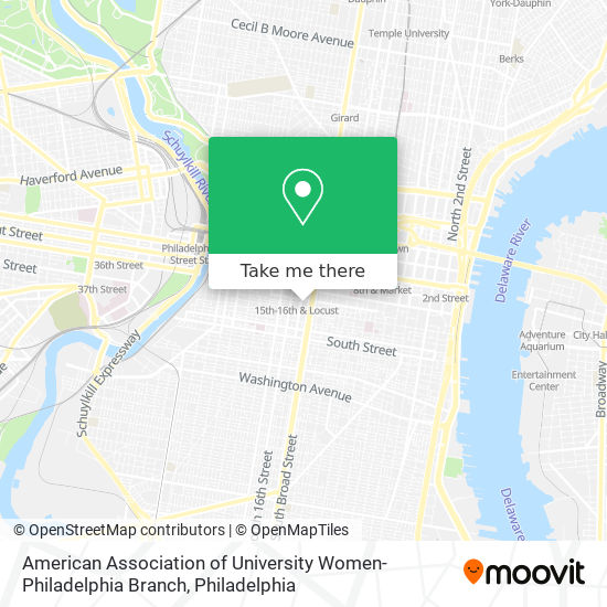 American Association of University Women- Philadelphia Branch map