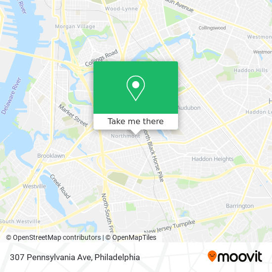 307 Pennsylvania Ave map