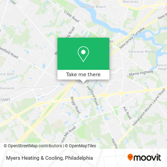 Myers Heating & Cooling map