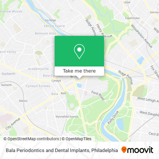 Bala Periodontics and Dental Implants map