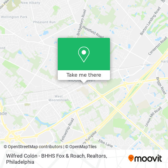 Mapa de Wilfred Colón - BHHS Fox & Roach, Realtors