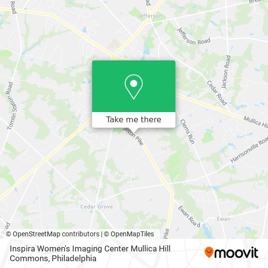 Mapa de Inspira Women's Imaging Center Mullica Hill Commons