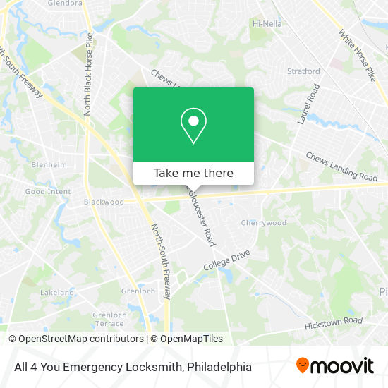 All 4 You Emergency Locksmith map