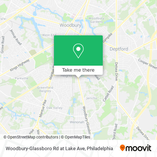 Woodbury-Glassboro Rd at Lake Ave map