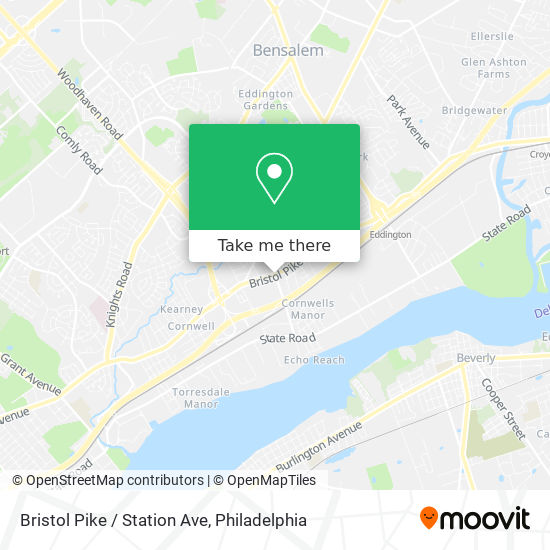 Mapa de Bristol Pike / Station Ave