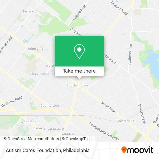 Mapa de Autism Cares Foundation
