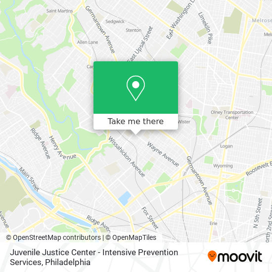 Mapa de Juvenile Justice Center - Intensive Prevention Services