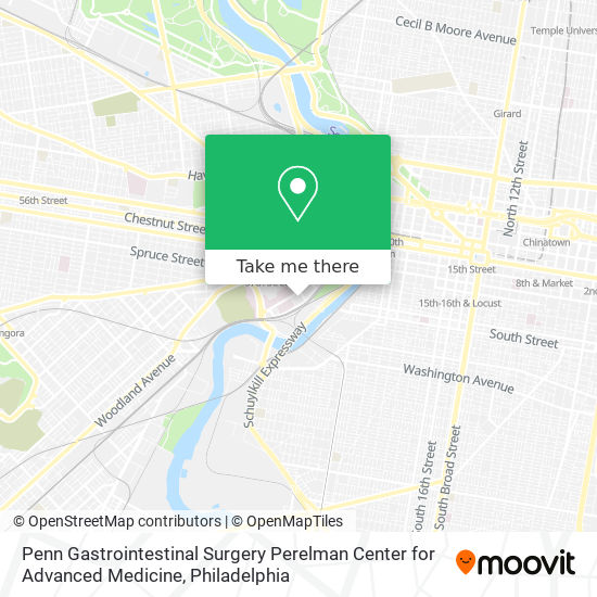 Mapa de Penn Gastrointestinal Surgery Perelman Center for Advanced Medicine