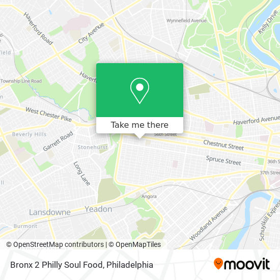 Bronx 2 Philly Soul Food map