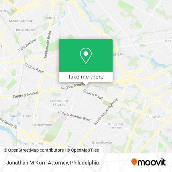 Jonathan M Korn Attorney map