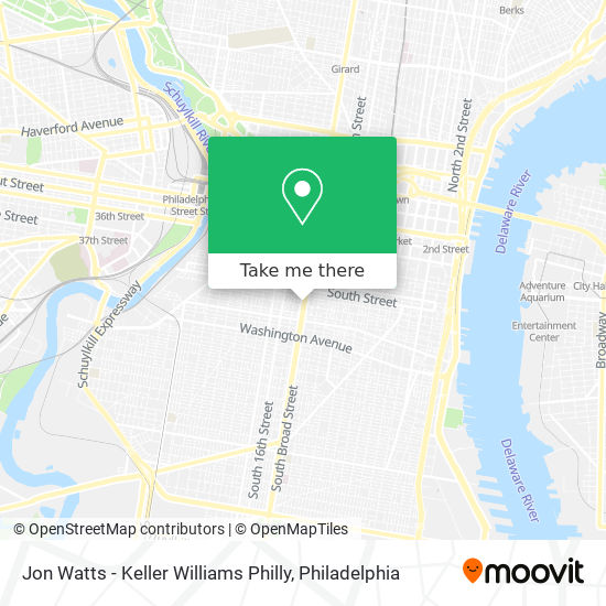 Mapa de Jon Watts - Keller Williams Philly