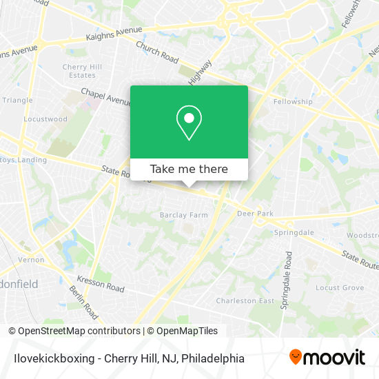 Mapa de Ilovekickboxing - Cherry Hill, NJ