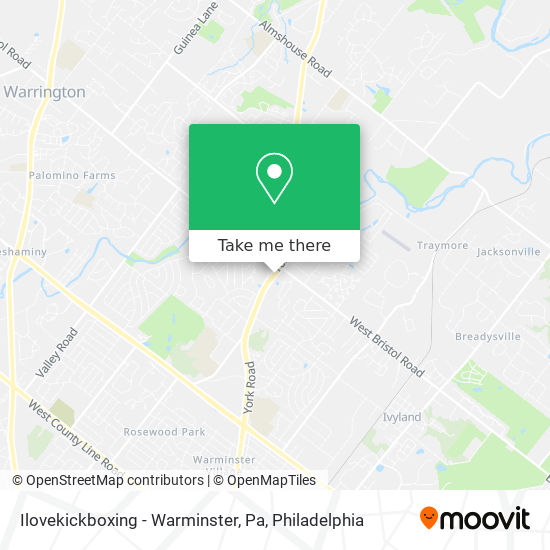 Ilovekickboxing - Warminster, Pa map