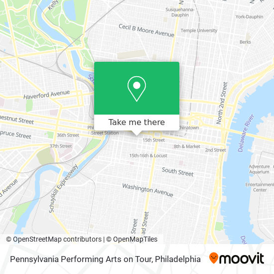 Pennsylvania Performing Arts on Tour map