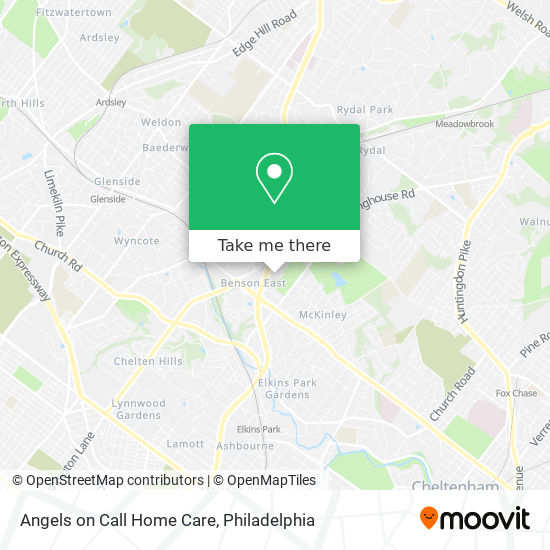 Angels on Call Home Care map