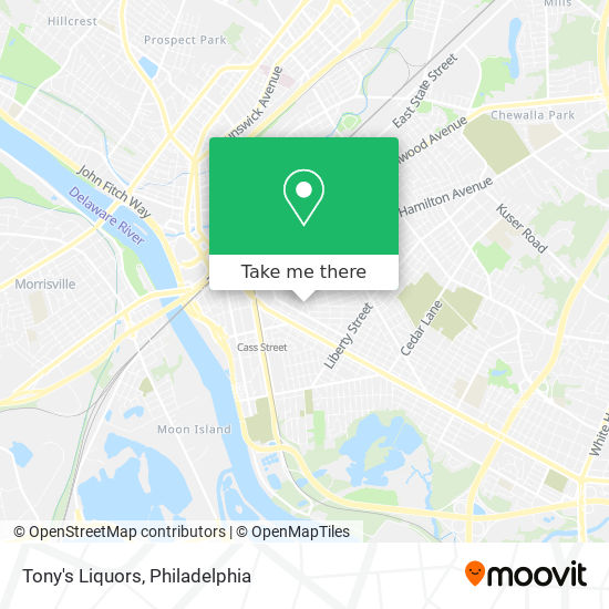 Tony's Liquors map