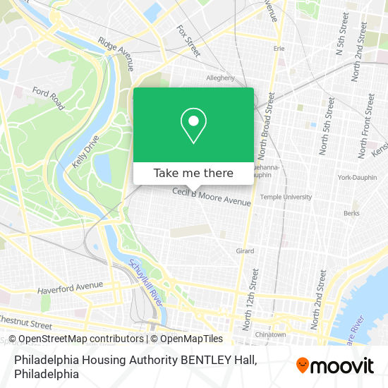 Philadelphia Housing Authority BENTLEY Hall map