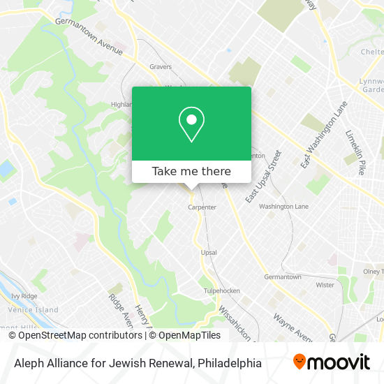 Mapa de Aleph Alliance for Jewish Renewal