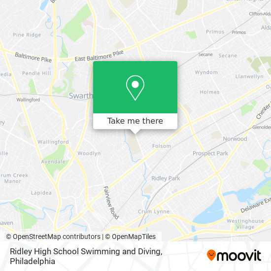 Mapa de Ridley High School Swimming and Diving