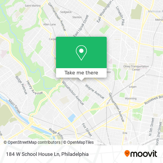 Mapa de 184 W School House Ln