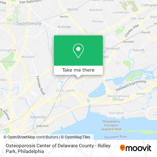 Osteoporosis Center of Delaware County - Ridley Park map