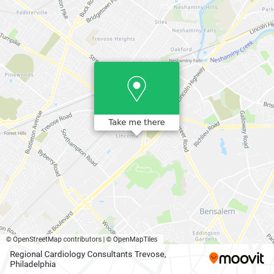 Regional Cardiology Consultants Trevose map