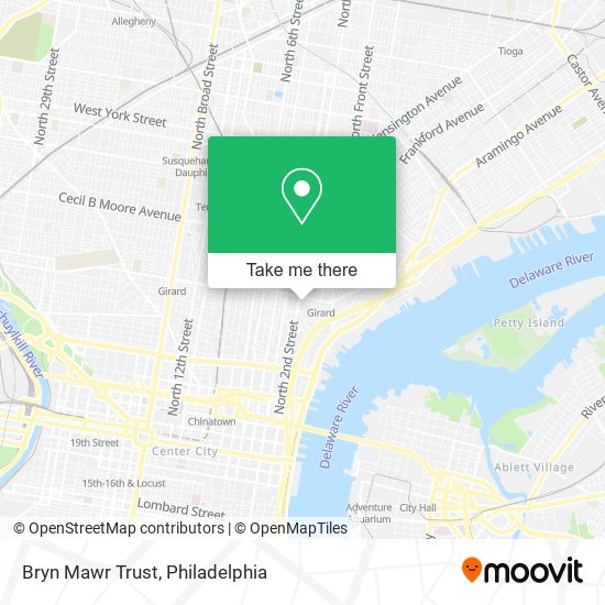 Bryn Mawr Trust map