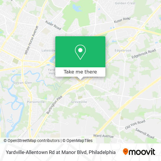 Yardville-Allentown Rd at Manor Blvd map